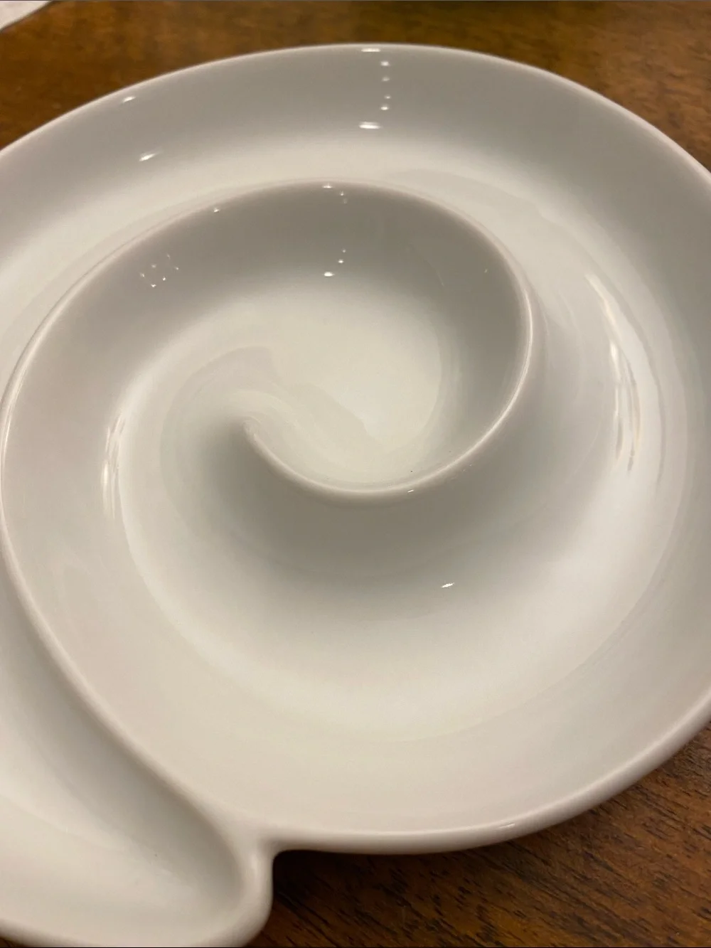 CRATE & BARREL Swirl Olive Serving Dish